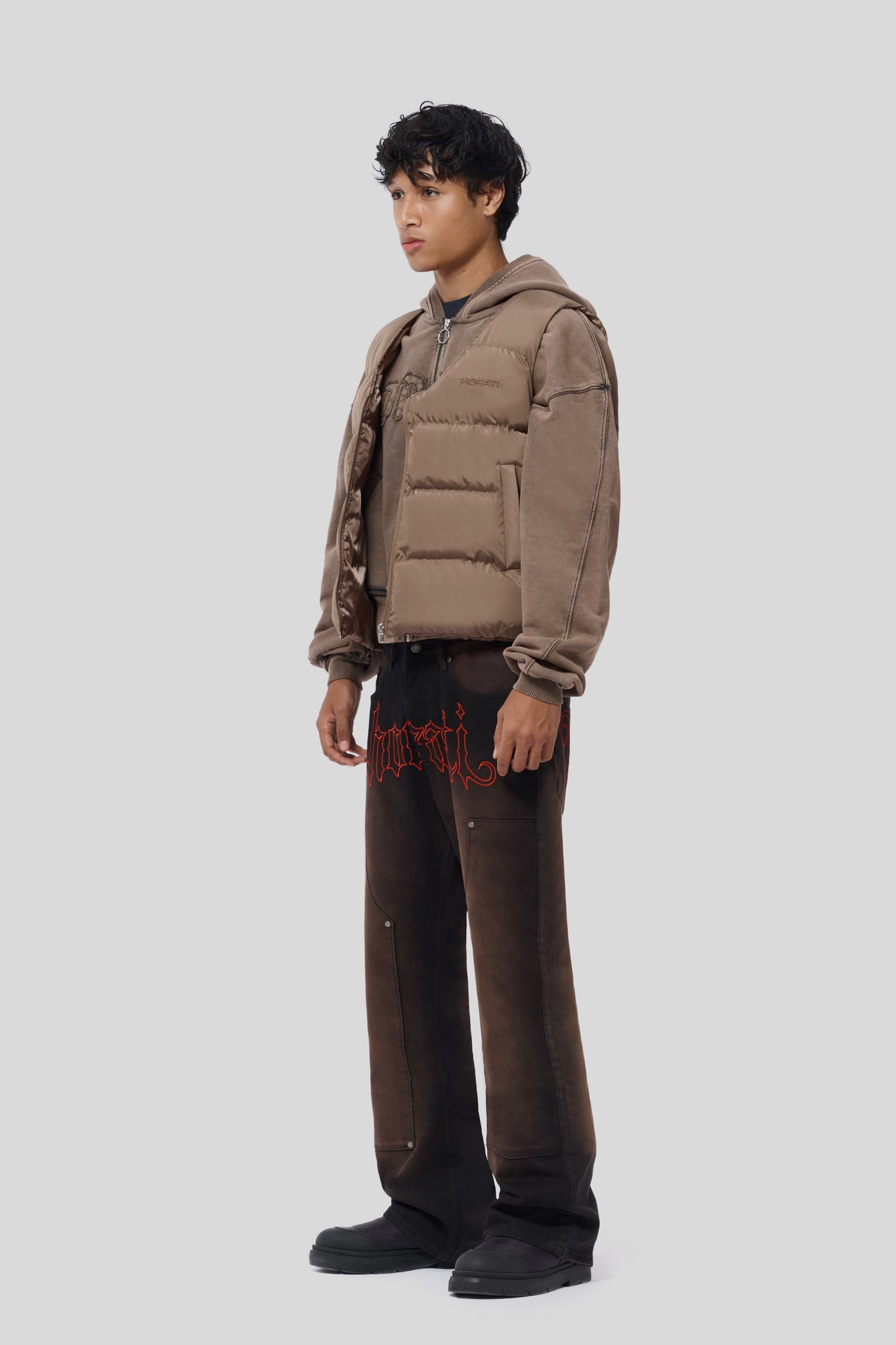 Puffer Vest — Rust Brown