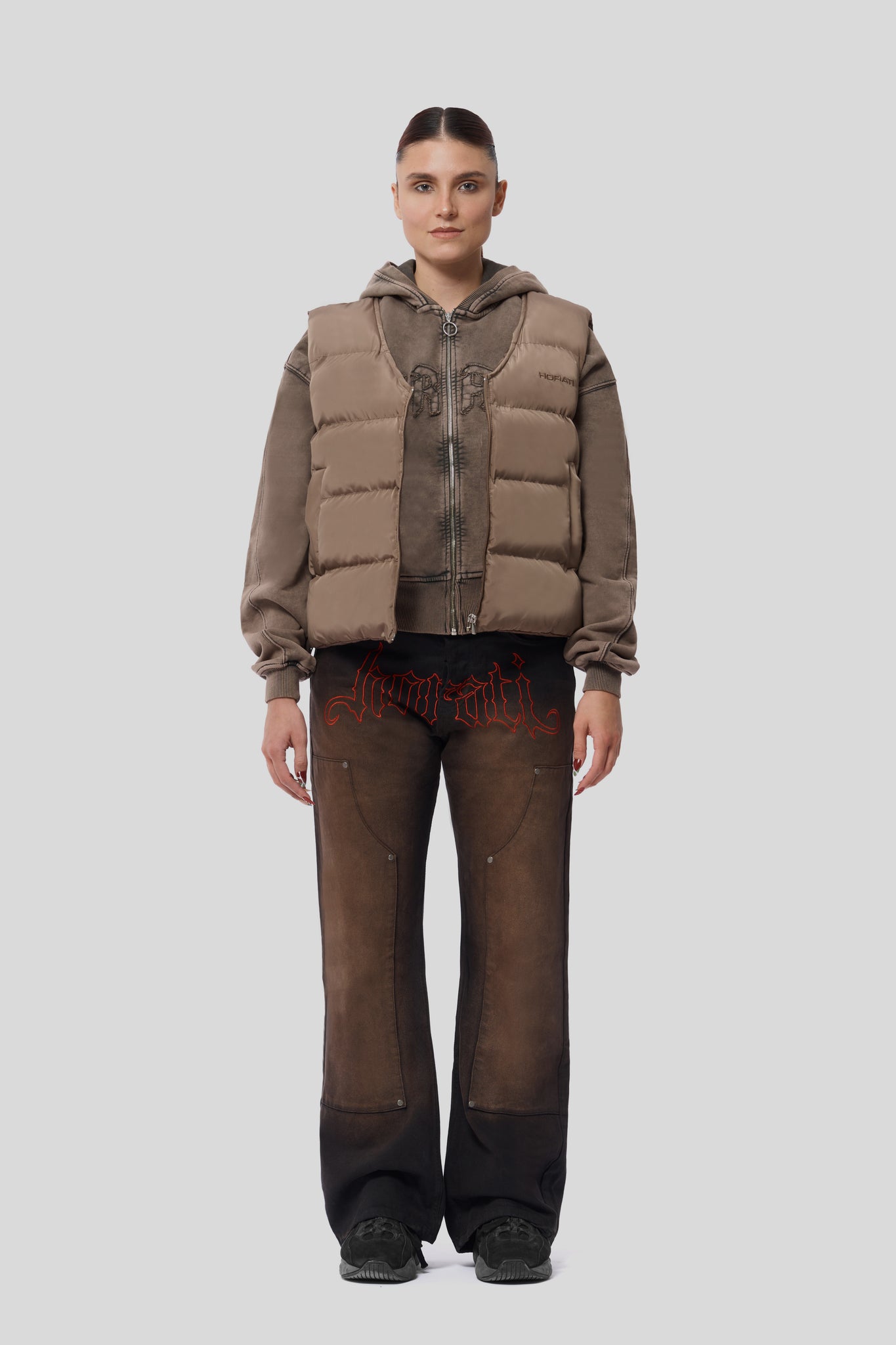 Puffer Vest — Rust Brown