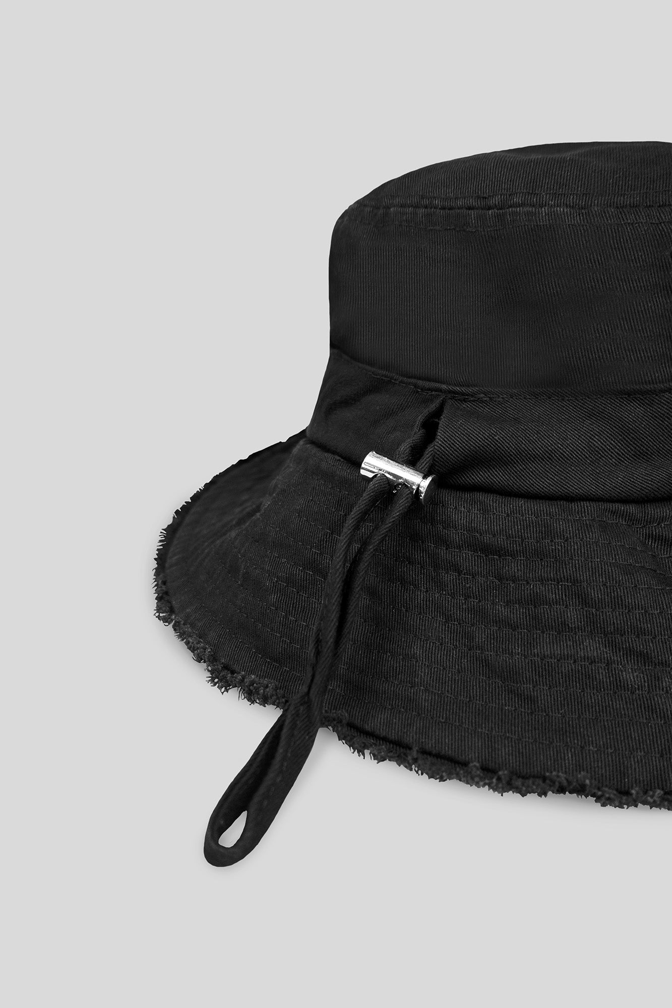 Frayed Sun Hat — Black