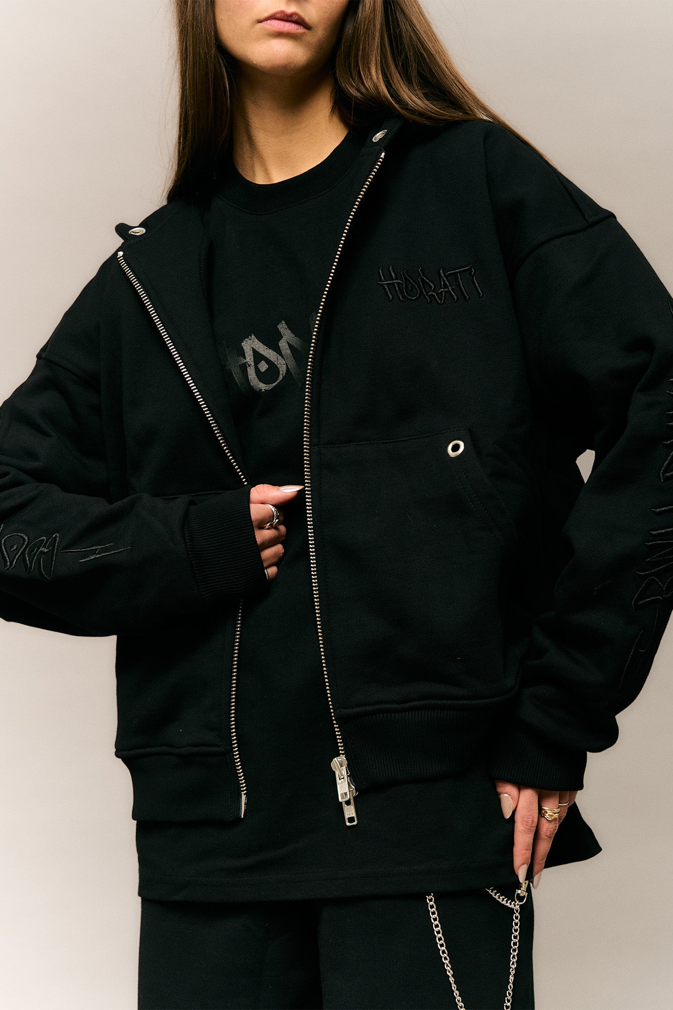 Good Things Zip Hoodie — Black