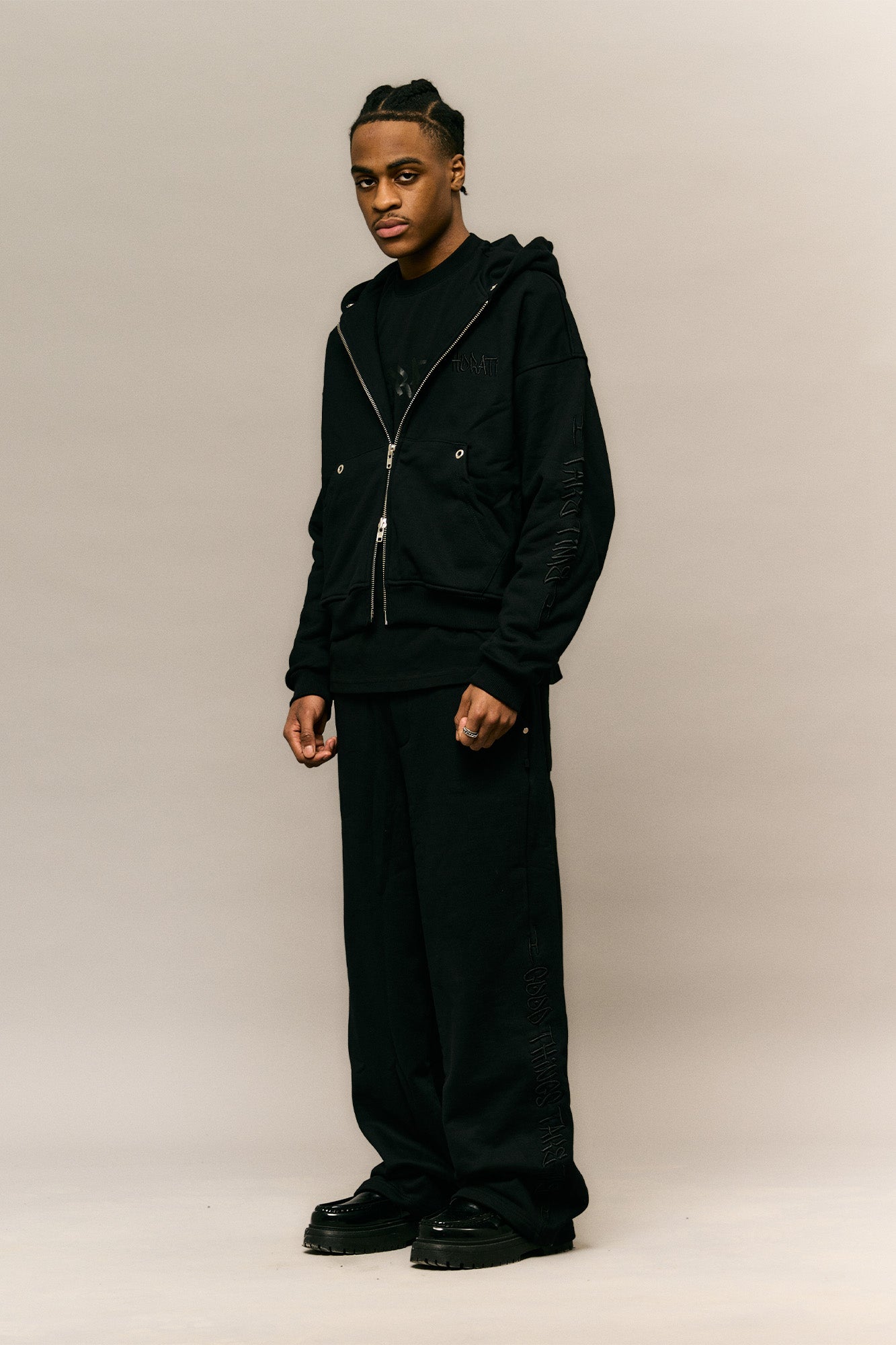 Good Things Zip Hoodie — Black