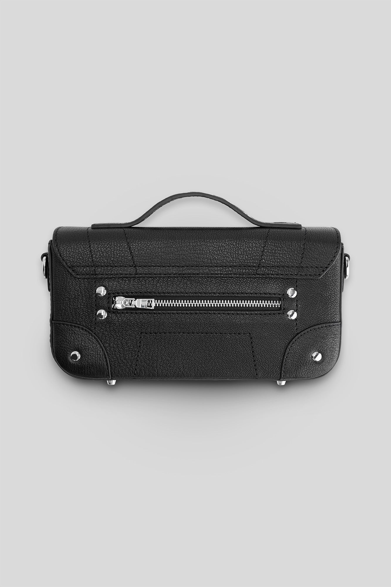 Gothic Leather Bag — Black