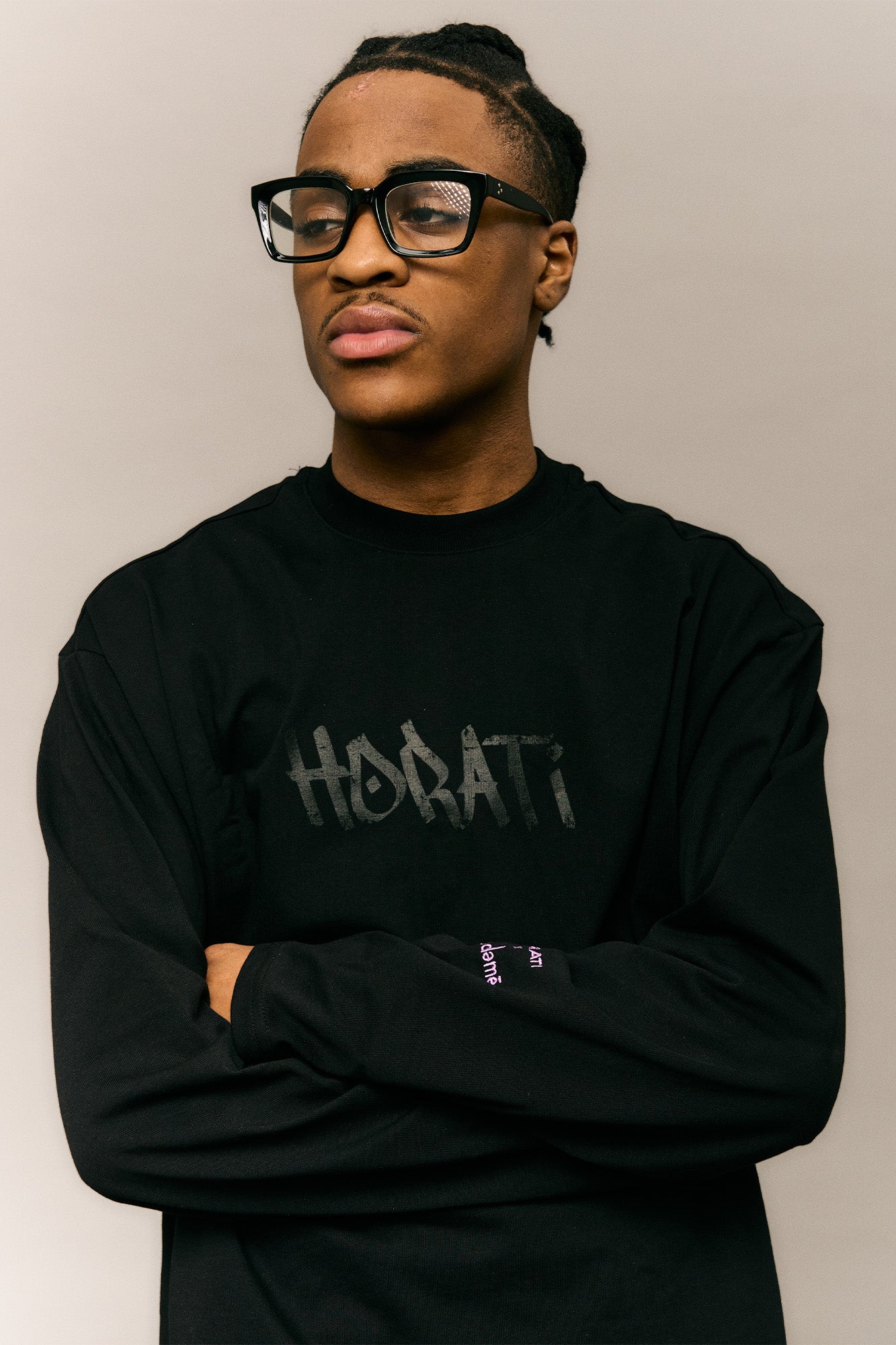 HORATI X EKADEME Longsleeve Tee — Black