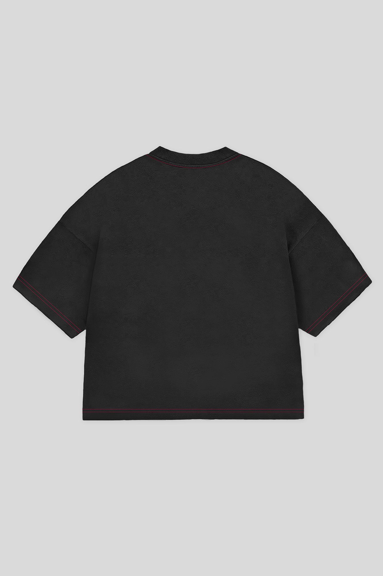 RED Boxy Tee — Washed Black