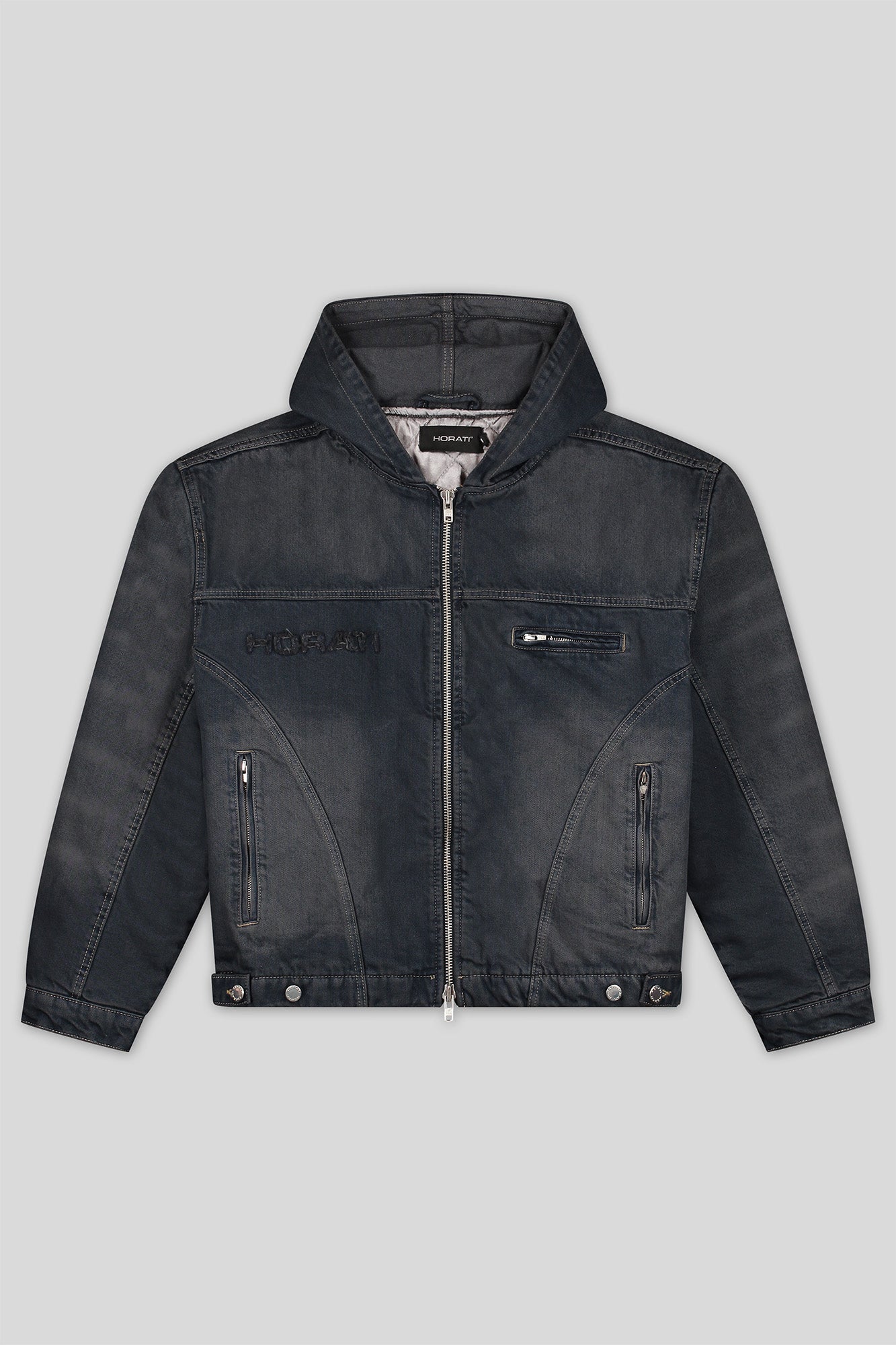 Washed Denim Jacket — Dark Blue