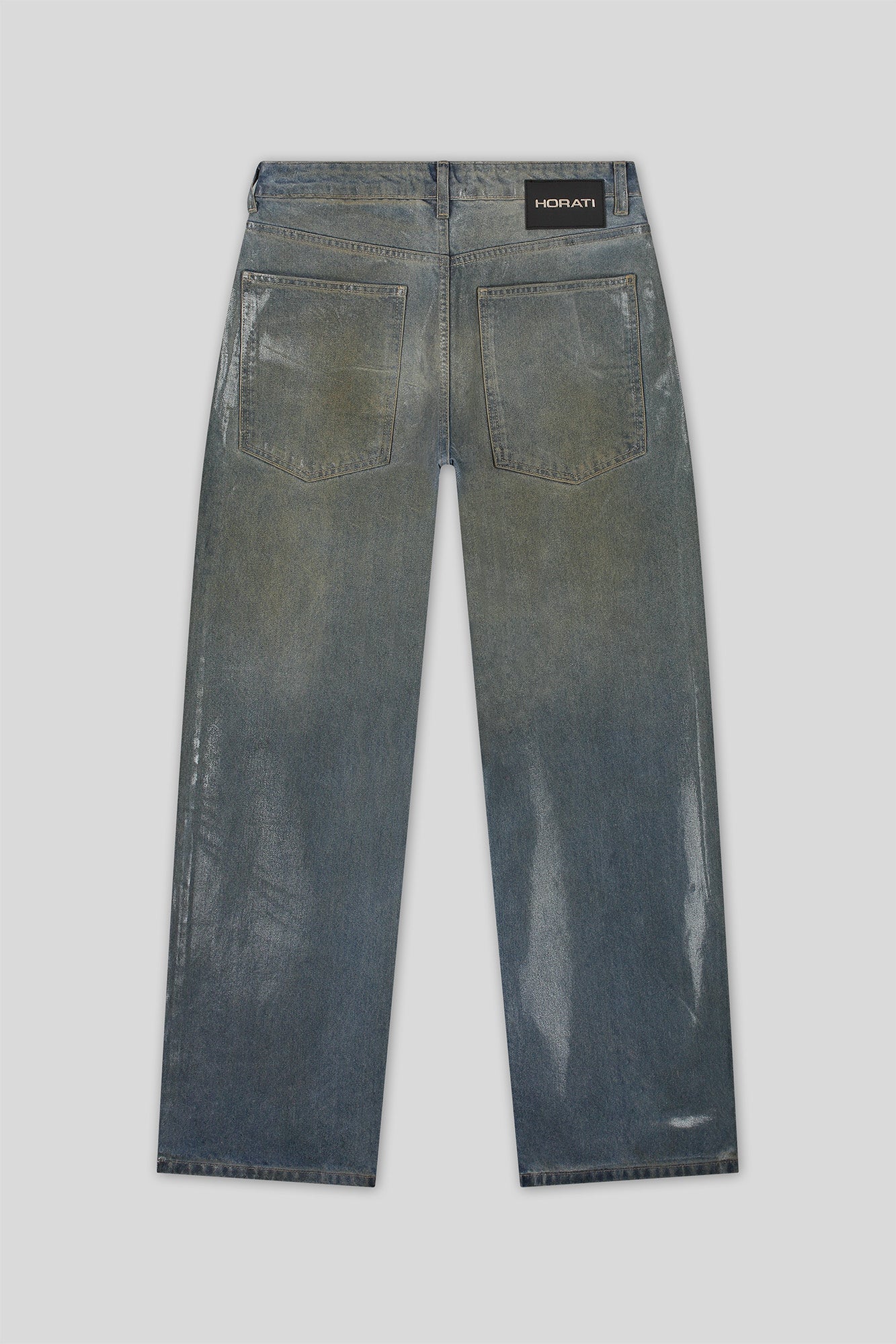 Wax Coated Jeans — Stained Blue